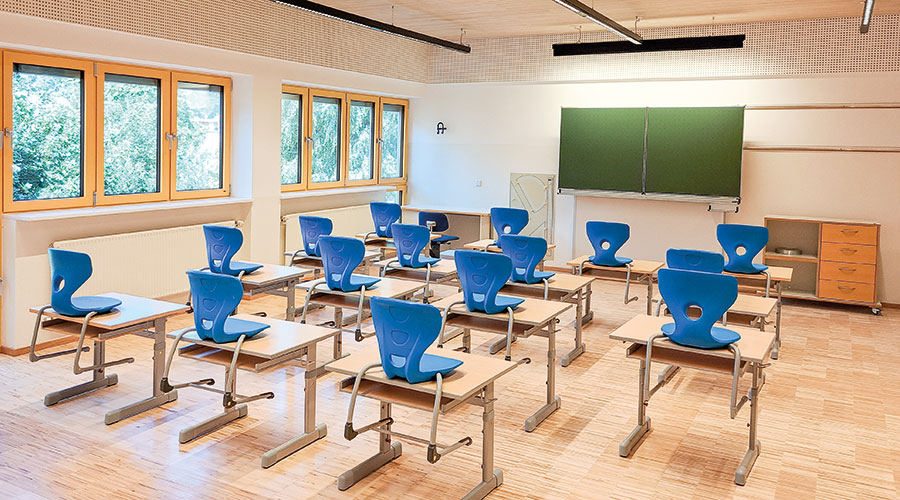 Der neu sanierte Teilbereich der Prader Grundschule;  Foto: Rafael Alber