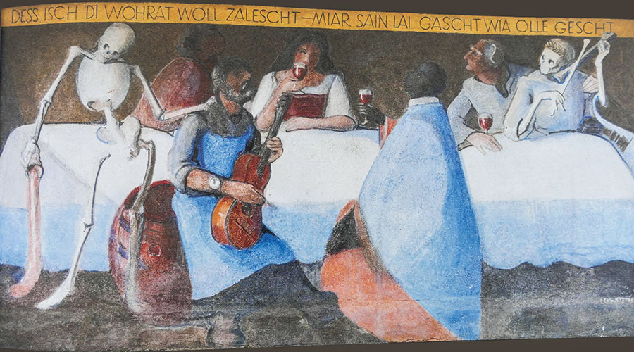 DESS ISCH DI WOHRAT WOLL ZALESCHT - MIAR SAIN LAI GASCHT WIA OLLE GESCHT   (Das ist die Wahrheit wohl zuletzt - wir sind nur Gast wie alle Gäste)