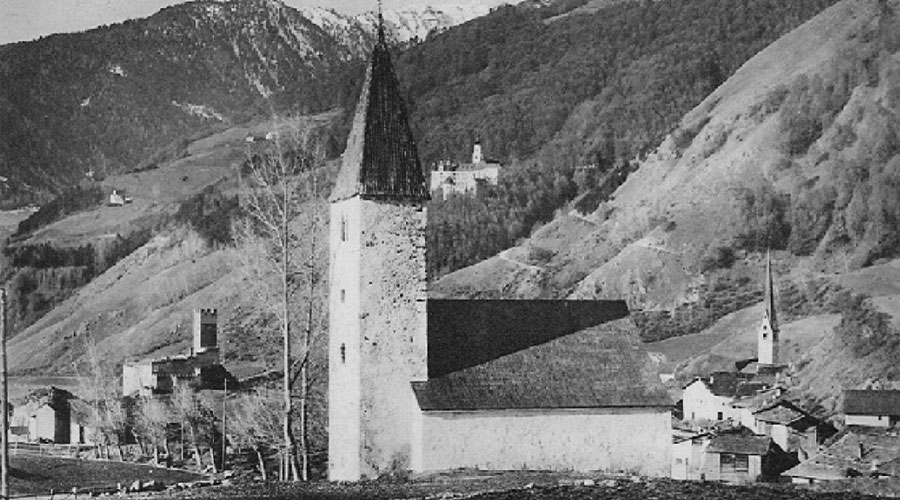 Altes Foto von St. Nikolaus bei Burgeis; Foto: Heinrich Moriggl