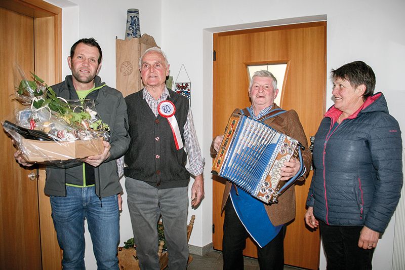 v. l. Simon Fliri aus Naturns, Fritz Moriggl aus Mals, Walter Klotz  aus Schluderns und Monika Telser aus Tanas