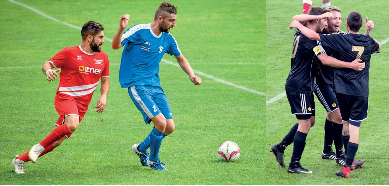 links: Philipp Ausserer (rot) sicherte sich mit Kastelbell den Herbstmeistertitel Jonas De Becker belegt mit Goldrain Position 8  rechts: Morter überwintert an Position 7