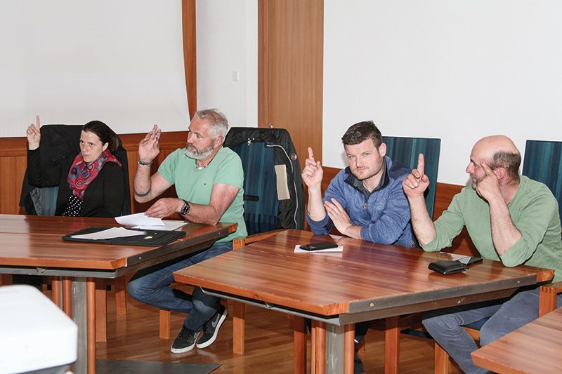 Die Gemeindereferenten v. l.: Marion Januth (VizeMin), Andreas Pobitzer, Tobias Peer und Günther Wallnöfer