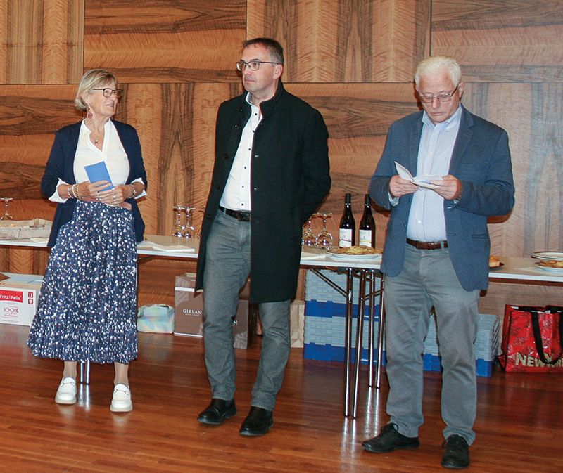 Eröffnung der Katarinawoche im Kultursaal v. l. Anni Thaler BM Heiko Hauser, VizeBM  Peter Trafoier