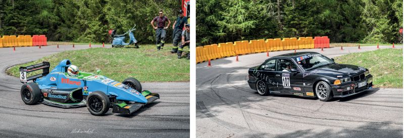 Rainer Gerold aus Göflan mit seinem Formel Gloria (Präsident der MSGV ); Lechner Kevin aus Laas mit seinem BWM M3 (Vizepräsident der MSGV)
