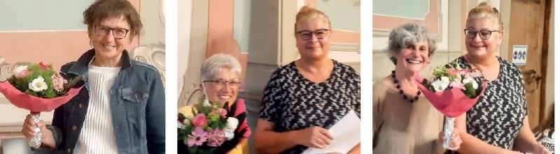 Wurden bei der Vollversammlung verabschiedet:  Monika Bleimschein, Claudia Meraviglia und Claudia Gurschler