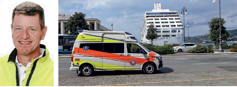 Der Tarscher Gottfried Höllrigl erzählt über seine Erfahrungen bei Langstreckentransporten beim Weißen Kreuz  und rührt dabei auch kräftig die Werbetrommel. 
