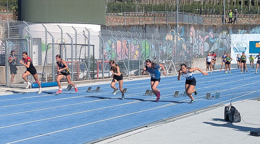 Lisa Moriggl beim Start 80m