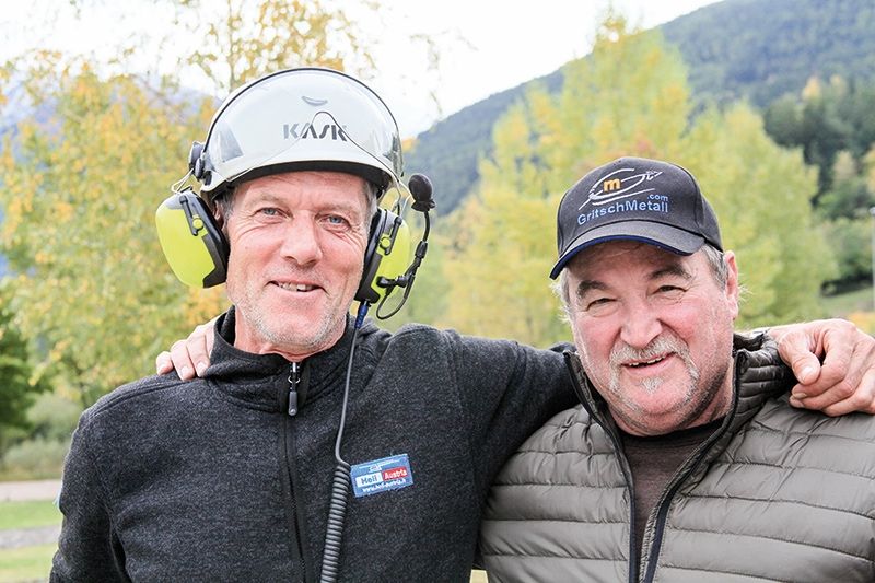 v. l.: Reinhold Stecher von „Heli Austria“ und Max Gritsch von Gritsch Metall: Jahrelange Zusammenarbeit