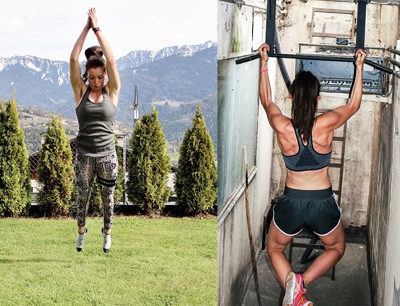 Greta hält sich zu Hause fit