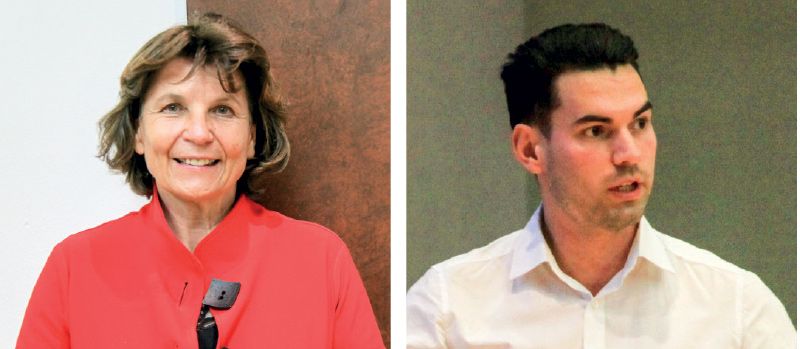 Die für die Raumplanung zuständige Landesrätin Maria Kuenzer rennt in Latsch offene Türen ein; Philipp Gasser von „Kommunaldialog Raumplanung GmbH“ aus Niederösterreich erklärt den Gemeinderäten die geplante Vorgangsweise