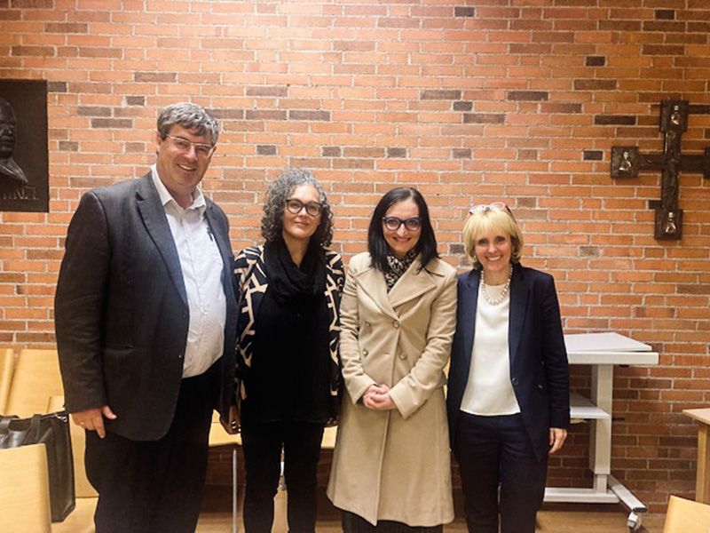 v. l.: der SVP Bezirksobmann Albrecht Plangger, die Laaser BMin und SVP-Obmannstellvertreterin Verena Tröger, die SVP-Bezirksobmannstellvertreterin Irmgard Gamper und LRin Waltraud Deeg